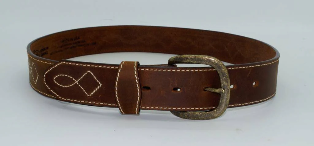 Men's Justin Tomahawk Stitch Belt by Leegin C13819 - Image 3