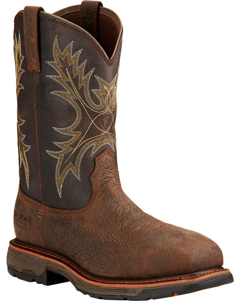 Men's Work Hog Composite Toe Waterproof  Work Boots By Ariat 10017420 - Image 7