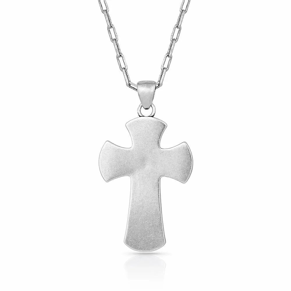 Metal Studded Cross Necklace NC4908 - Image 3