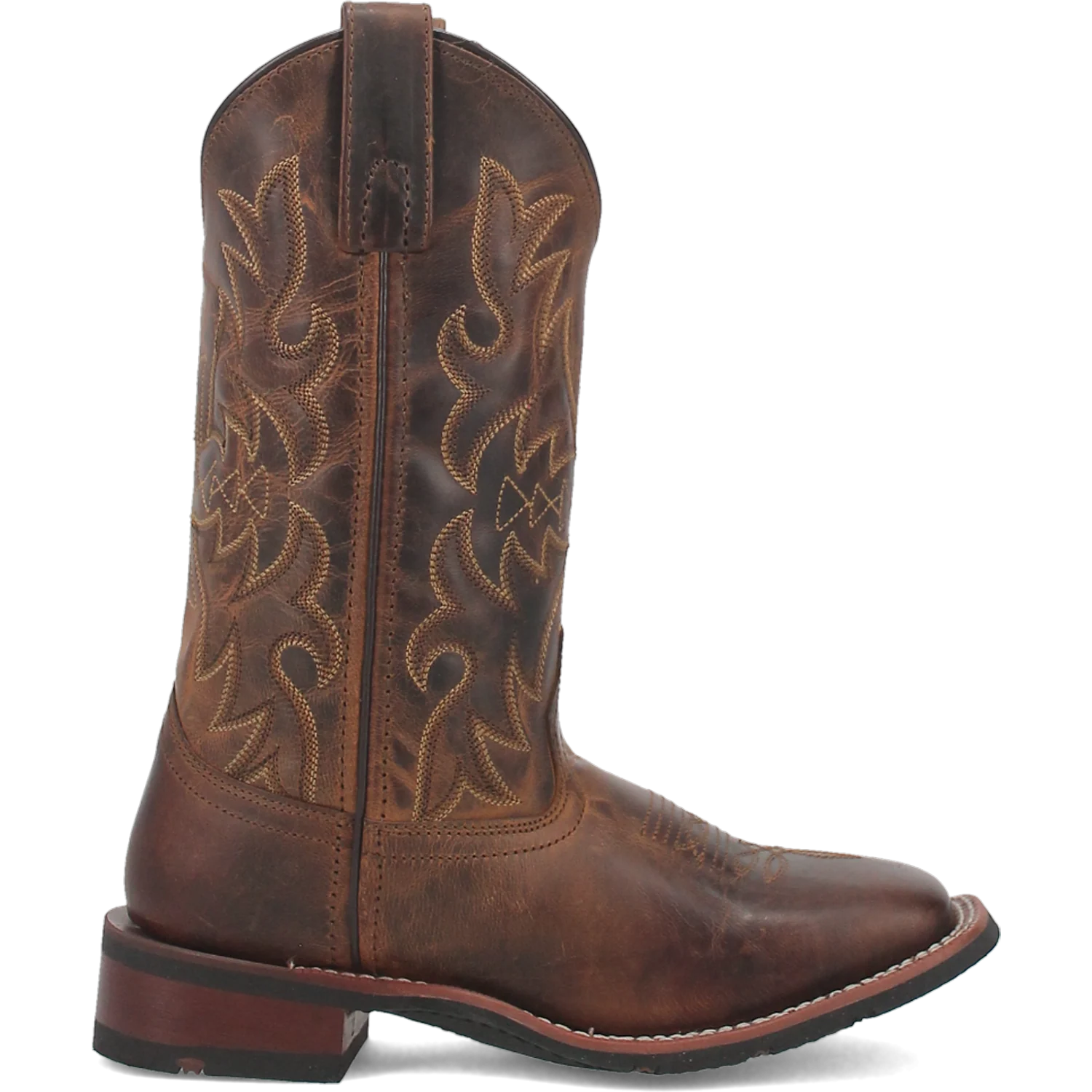 Women's Anita Embroidered Tan Leather Boot By Laredo 5602 - Image 4