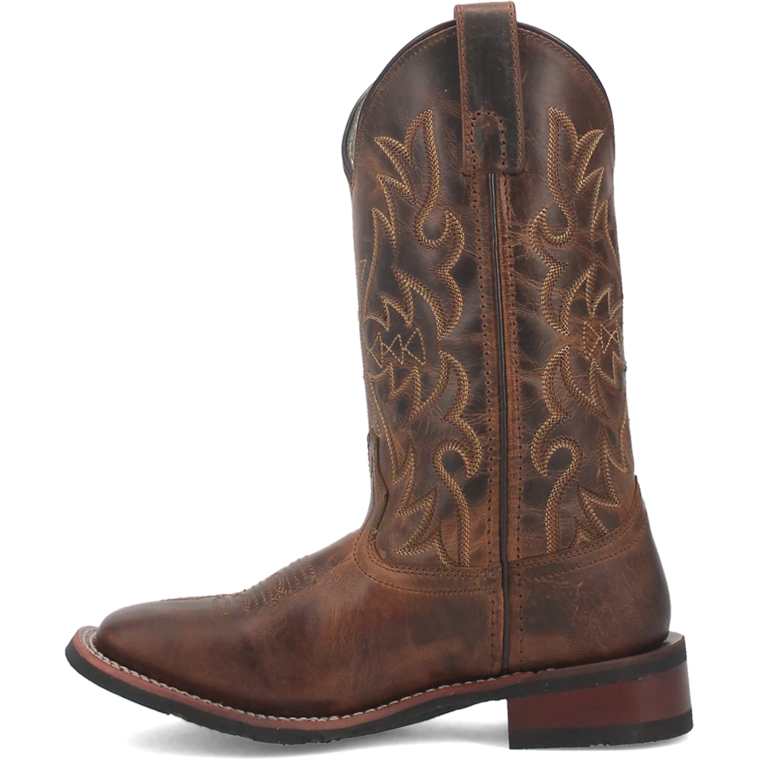 Women's Anita Embroidered Tan Leather Boot By Laredo 5602 - Image 7
