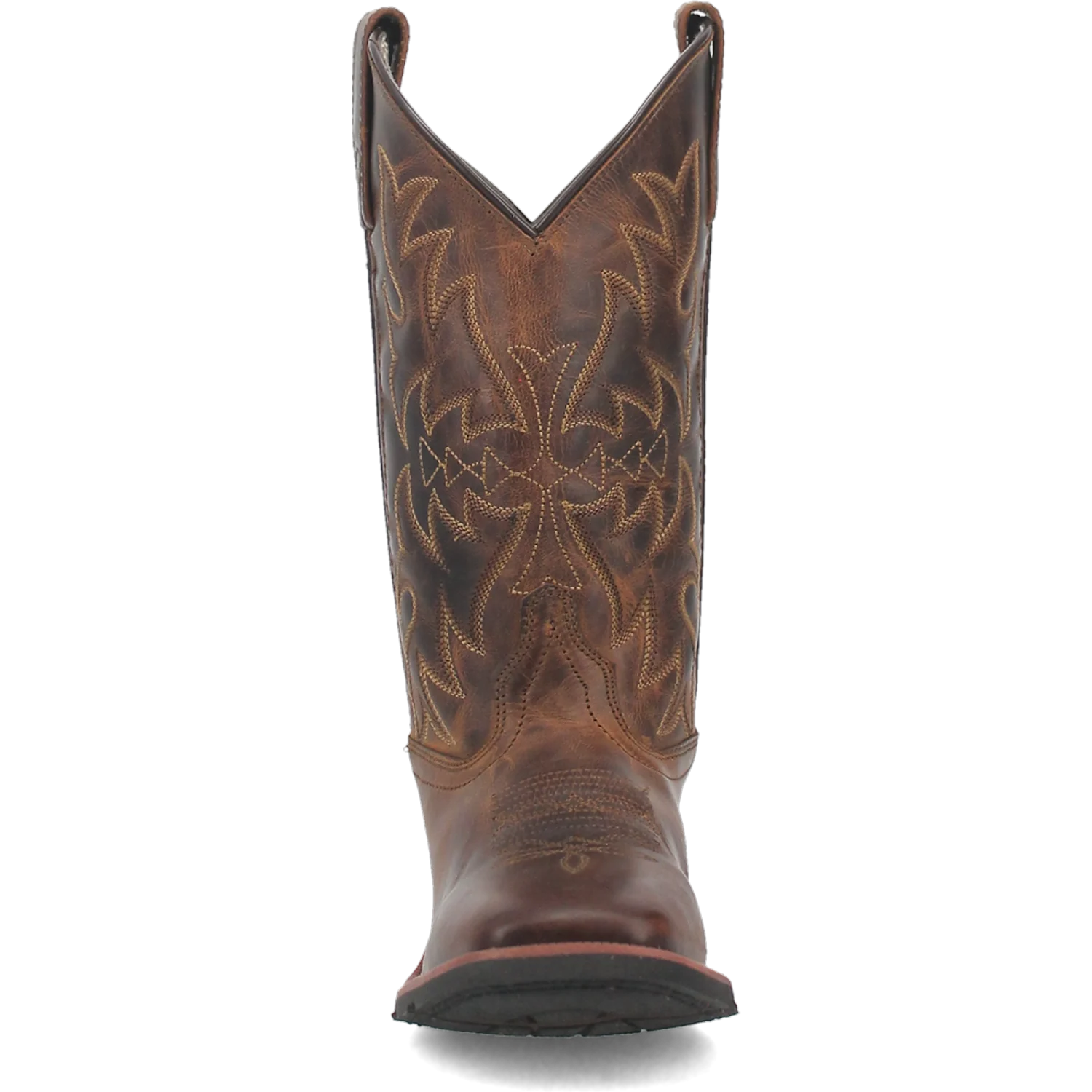 Women's Anita Embroidered Tan Leather Boot By Laredo 5602 - Image 9