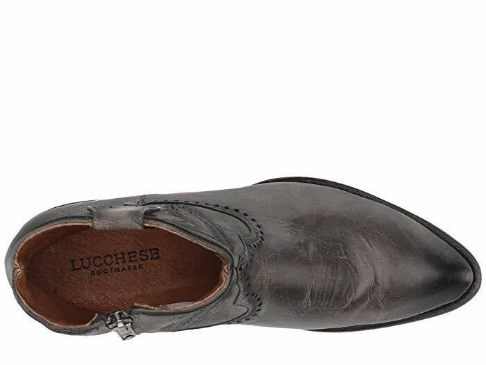 Women's Sabine Anthracite Perforated Bootie by Lucchese M6038 - Image 6